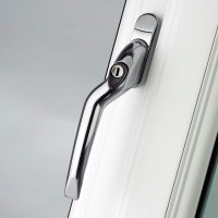 Pro Linea Window Espag Handle LH Cranked 40mm Locking CP