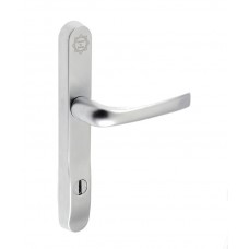 Mila - Pro Secure PZ92 Door Handle 240mm Backplate Satin Chrome SMOOTH - 050202S