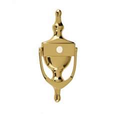 Mila - Victorian Urn Door Knocker 6" C/W Spy Hole in Polished Gold - 590024-592024