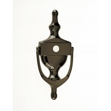 Mila - Victorian Urn Door Knocker 8" C/W Spy Hole in Smokey Chrome - 590065-592025