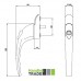 Mila - Pro Linea Window Espag Handle Inline 40mm Locking WH - 581007