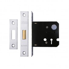 Zoo Hardware - 3L Door Dead Lock 79.5mm Case 57mm Bkst NP - ZDC376NP