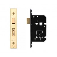 3L Sash Door Lock 67.5mm w/ Forend & Strike 44.5mm Bkst PVD