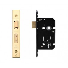 Zoo Hardware - 3L Sash Door Lock 67.5mm w/ Forend & Strike 44.5mm Bkst PVD - ZUKS364PVD