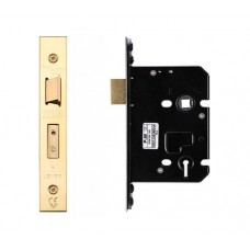 3L Sash Door Lock 79.5mm w/ Forend & Strike 57mm Bkst PVD