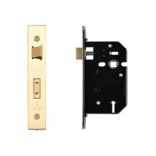Zoo Hardware - 3L UK Door Replacement Sash Lock 64mm 44.5mm Bkst PVD - ZURS364PVD
