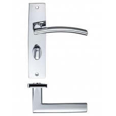 Zoo Hardware - Amalfi Bathroom Door Handle 43 x 180mm CP - ZPZ083CP