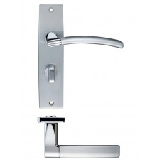 Zoo Hardware - Amalfi Bathroom Door Handle 43 x 180mm SCCP - ZPZ083SCCP