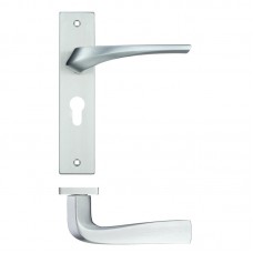 Rosso Maniglie - Aries  Euro Lock Door Handle on Backplate SC - RM061EPSC