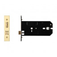 Bathroom Door Lock 152mm Forend & Strike 127mm Bkst PVD Gold