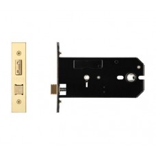 Zoo Hardware - Bathroom Door Lock 152mm Forend & Strike 127mm Bkst PVD Gold - ZUKHB152PVD