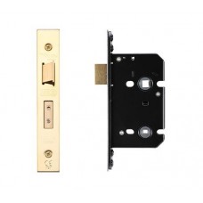 Bathroom Door Lock 67.5mm w/ Forend & Strike 44.5mm Bkst PVD