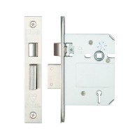 British Standard 5L Sash Door Lock 76mm 57mm Bkst SS