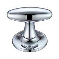 Extended Oval Mortice Door Knob 60mm Rose CP