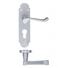 Fulton & Bray - Oxford Lever Euro Lock Door Handle 42 x 170mm SC - FB011EPSC