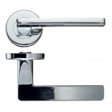 Zoo Hardware - Leon Lever Door Handle Push on Rose CP - ZCZ010CP