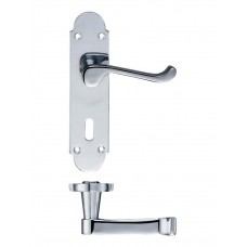 Fulton & Bray - Oxford Lever Lock Door Handle 42 x 170mm CP - FB011CP
