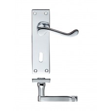 Zoo Hardware - Rectangular Lever Lock Door Handle 40 x 150mm CP - PR021CP