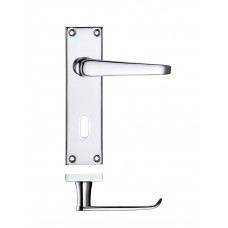 Zoo Hardware - Victorian Flat Lever Lock Door Handle 40 x 150mm CP - PR041CP