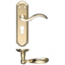 Fulton & Bray - Winchester Lever Euro Lock Door Handle 48 x 180mm SBPB - FB051EPSBPB