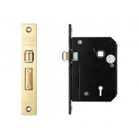 BS 5L Roller Sash Door Lock 80mm PVD